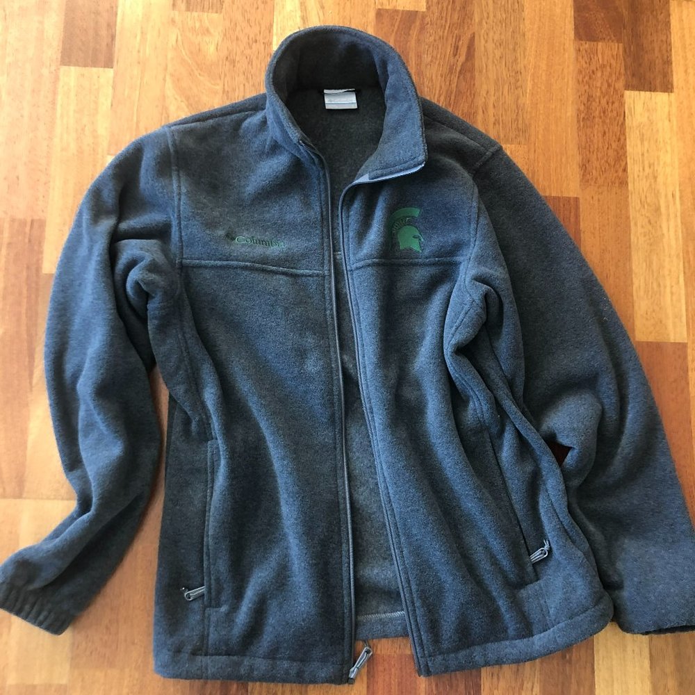 Columbia Michigan State Zip Up Jacket - Gray